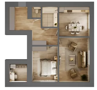 2-кімнатна квартира, 69 м², вул. Чорновола, 91а, 93г-93з, вул. Счастліва, , Рівне — фото 1