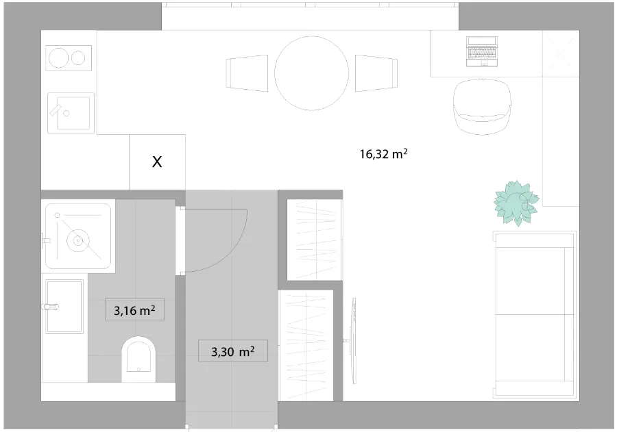 Апарт-комплекс PRO MISTO — 22.8 м²