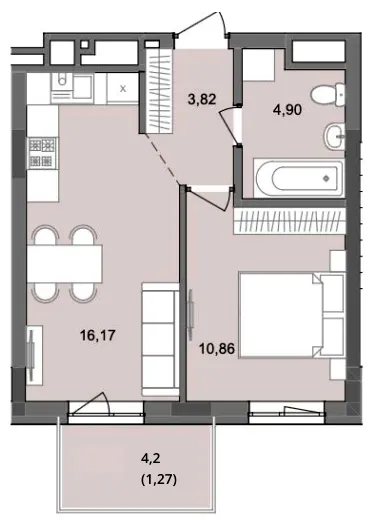 ЖК Садова Алея — 37 м²
