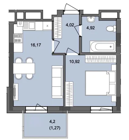 ЖК Садова Алея — 37.3 м²
