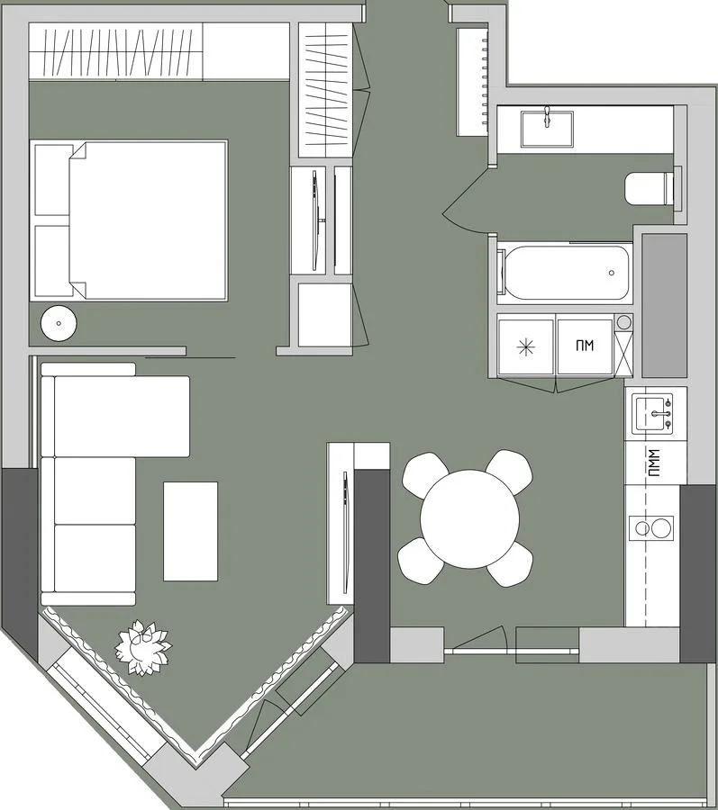 1-кімнатна квартира, 55 м², вул. Набережна Енергетиків, 37, Миколаїв — фото 1