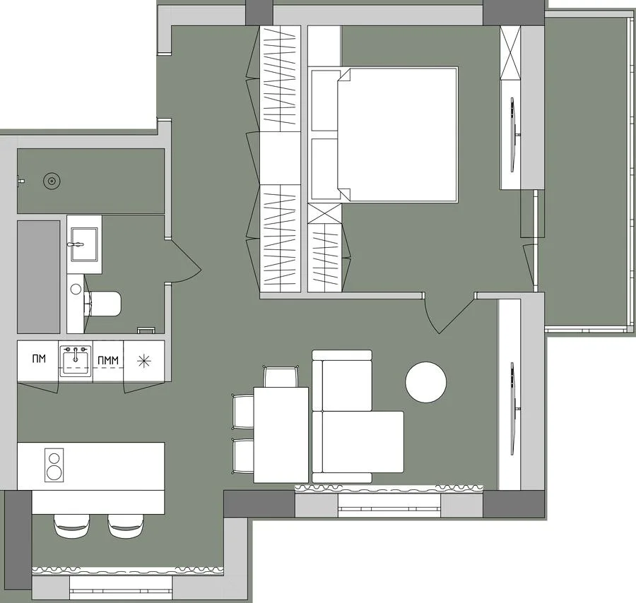 1-кімнатна квартира, 52 м², вул. Набережна Енергетиків, 37, Миколаїв — фото 1