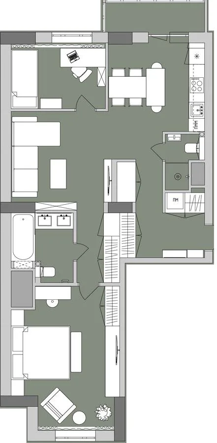 2-кімнатна квартира, 85 м², вул. Набережна Енергетиків, 37, Миколаїв — фото 1