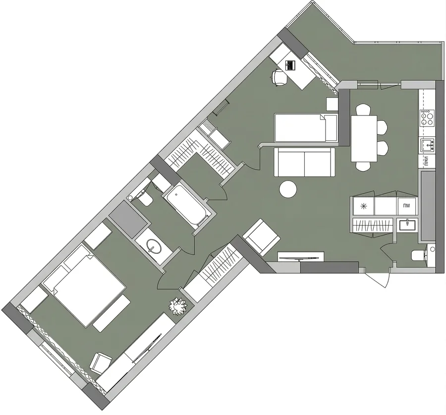 2-комнатная квартира, 83 м², вул. Набережна Енергетиків, 37, Николаев — фото 1