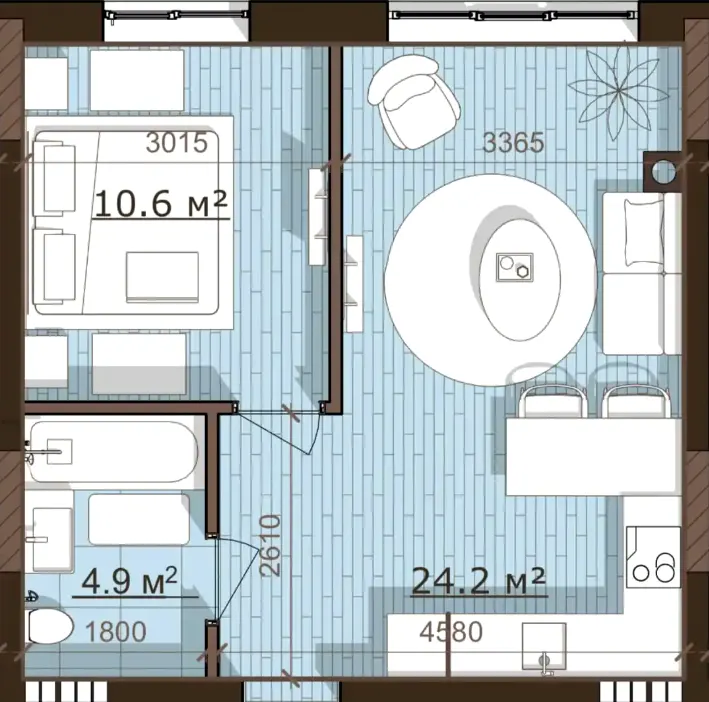 ЖК KLEN — 38.8 м²