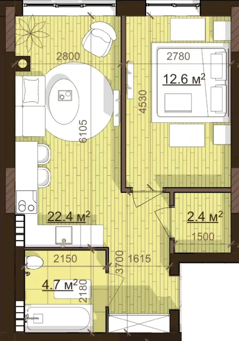 ЖК KLEN — 41.7 м²