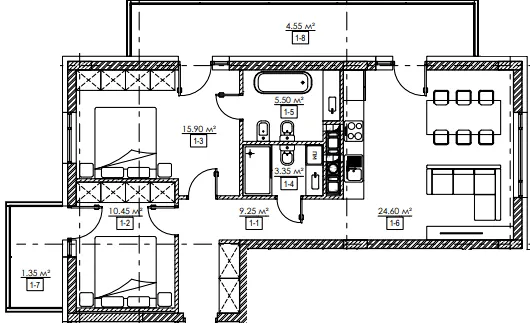 ЖК Residence Twenty-Two — 75 м²