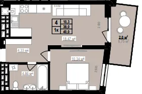 ЖК PRAUD Rise — 40 м²