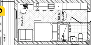Прибутковий будинок V2 — 20.3 м²