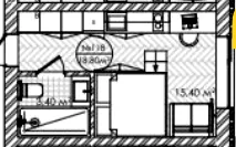 Прибутковий будинок К11 — 18.8 м²