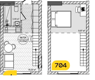 Прибутковий будинок К11 — 33 м²