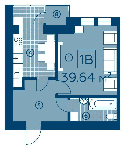 ЖК Київський — 39.6 м²