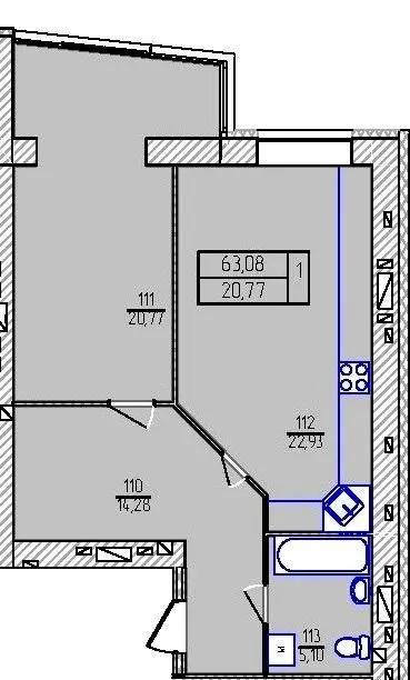 вул. Пирогова, 23а — 63.1 м²
