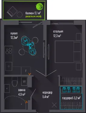 ЖК City — 40 м²