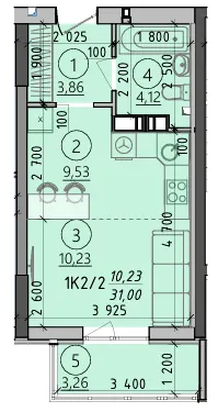 ЖК Київські Зорі-2 — 31 м²