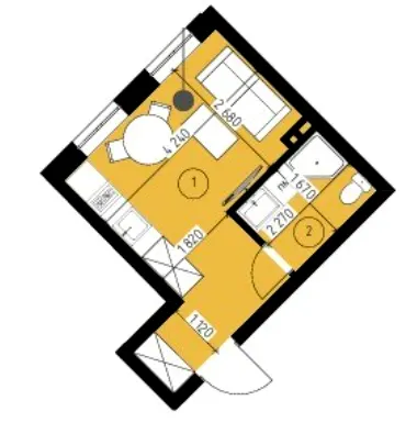 ЖК Парус Riverside — 20.1 м²