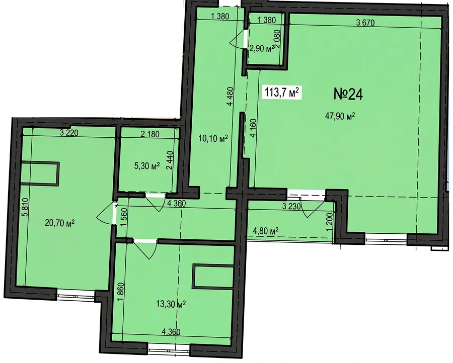 вул. Хмельницького, 31 — 113.7 м²