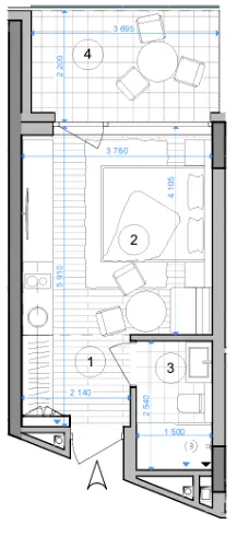 Апарт-комплекс ESCAPE City — 26.8 м²