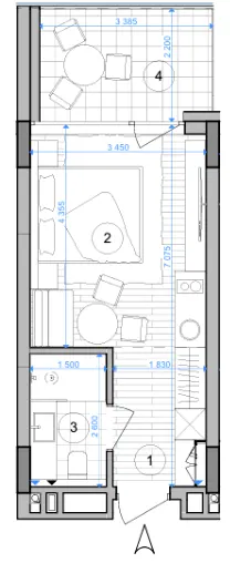Апарт-комплекс ESCAPE City — 27.3 м²