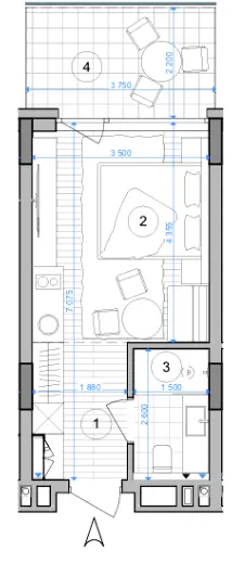 Апарт-комплекс ESCAPE City — 28 м²