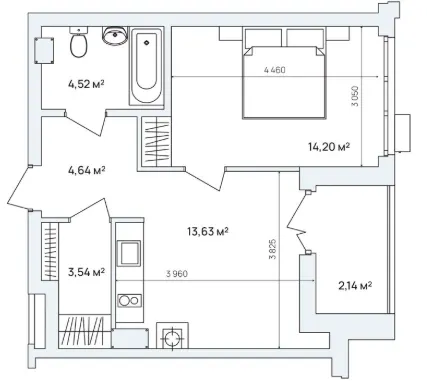 Smart City — 42.7 м²