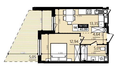 ЖК Парус WOOD — 41 м²