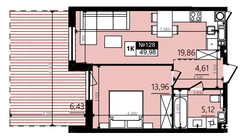 ЖК Парус WOOD — 50 м²