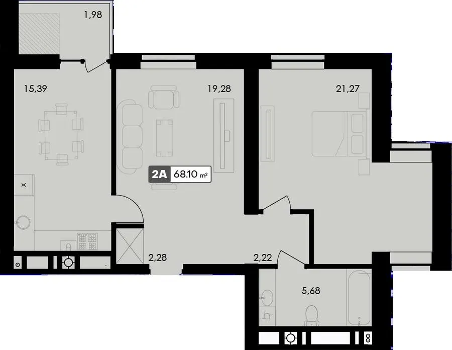 ЖК Premier Bay — 68.1 м²