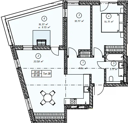 ЖК MONTREAL — 81.9 м²