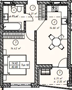 ЖК MONTREAL — 40.5 м²
