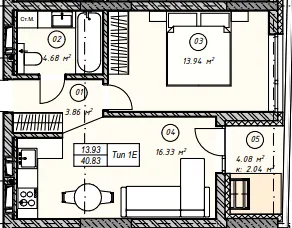 ЖК MONTREAL — 40.8 м²