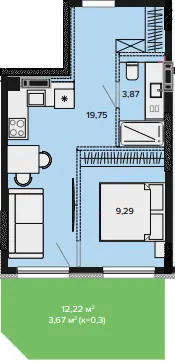 ЖК SOFIpark — 36.6 м²