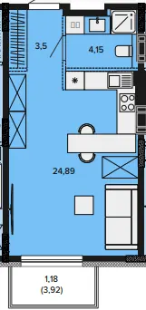 ЖК SOFIpark — 33.7 м²