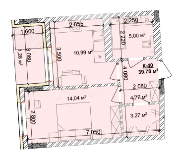 ЖК Silver Hill — 39.8 м²