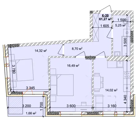 ЖК Silver Hill — 61.3 м²