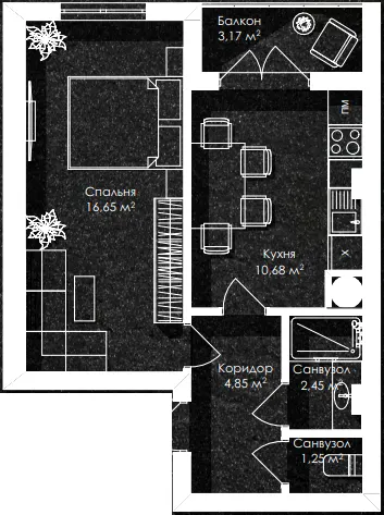 ЖК Лазенський Дім — 39.1 м²