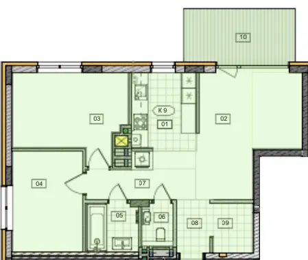 ЖК Residence City — 71.3 м²