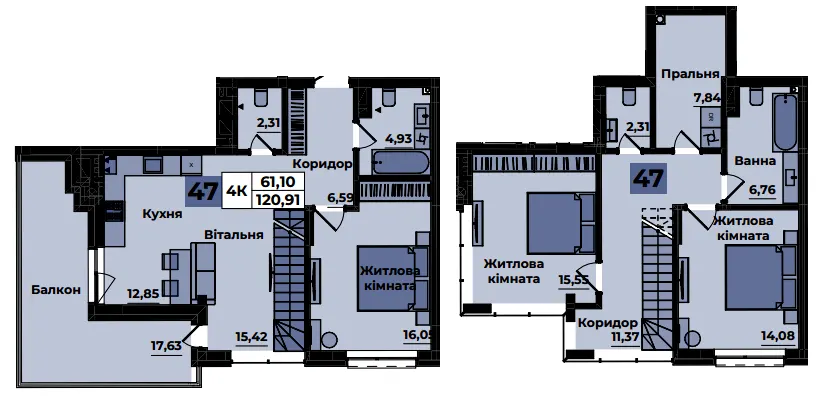ЖК Sapfire towers — 120.9 м²