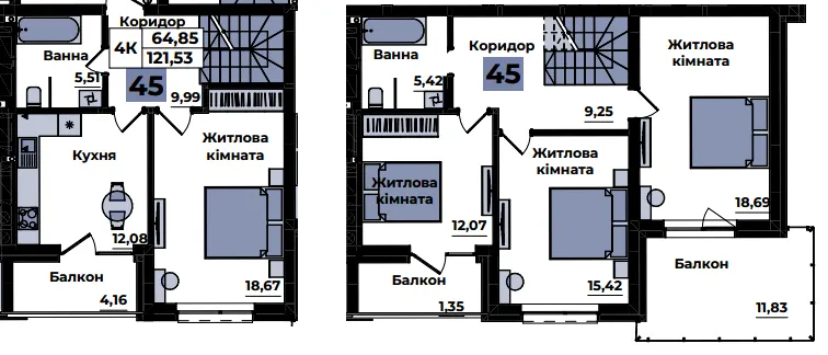 ЖК Sapfire towers — 121.5 м²