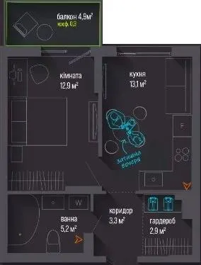 ЖК City — 39 м²