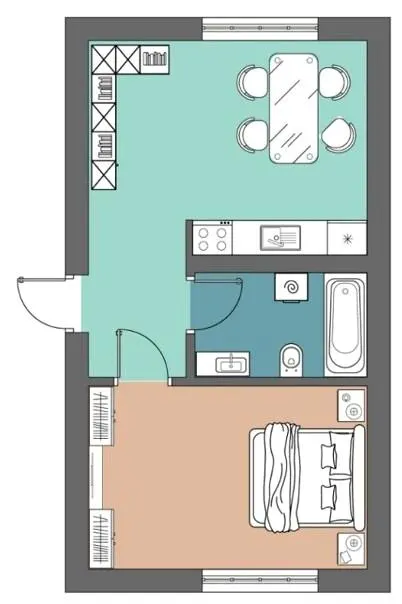 вул. Куземського, 30 — 43.2 м²