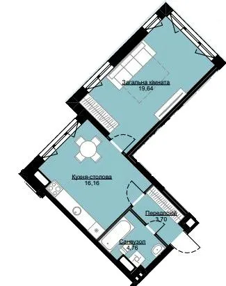 ЖК Echo Park — 44.3 м²