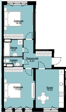 ЖК Echo Park — 63.1 м²
