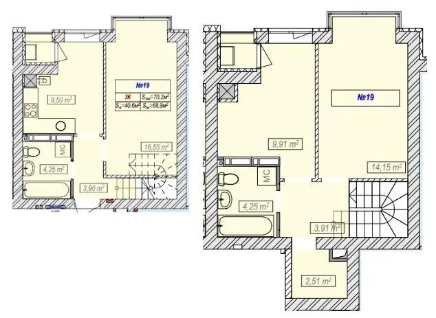 ЖК Новий Хотів — 70.2 м²