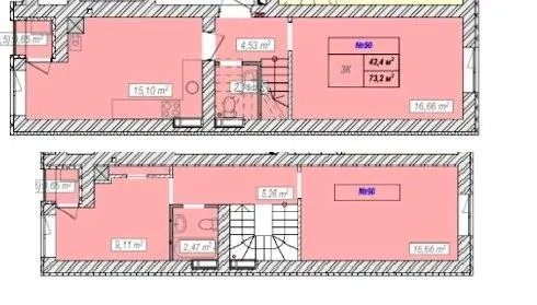 ЖК Новий Хотів — 73.2 м²
