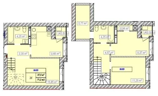 ЖК Новий Хотів — 73.5 м²