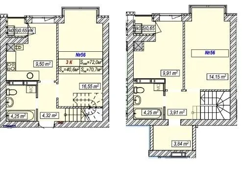 ЖК Новий Хотів — 72 м²
