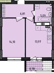 ЖК Борисо-Глібський 2 — 41.8 м²