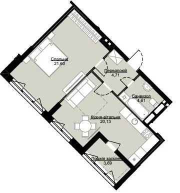ЖК Echo Park — 55.4 м²
