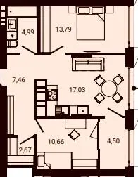 ЖК Nobl — 61.1 м²